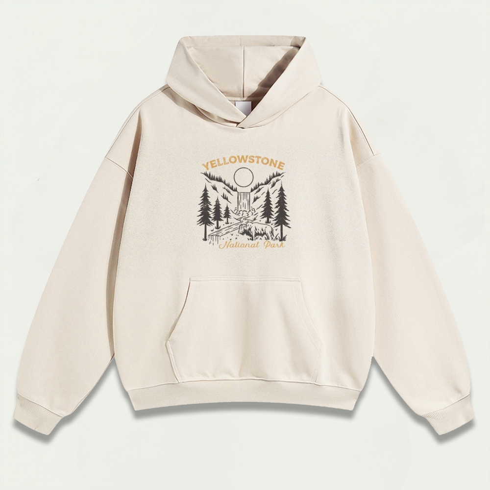 Yellowstone National Park Heavyweight Trail Hoodie-HikeVista
