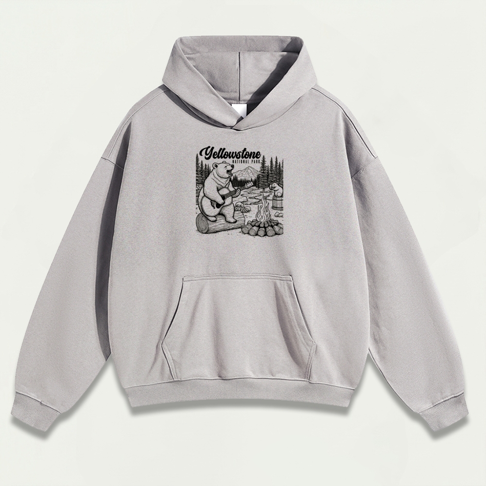 Yellowstone National Park Heavyweight Bear Hoodie-HikeVista