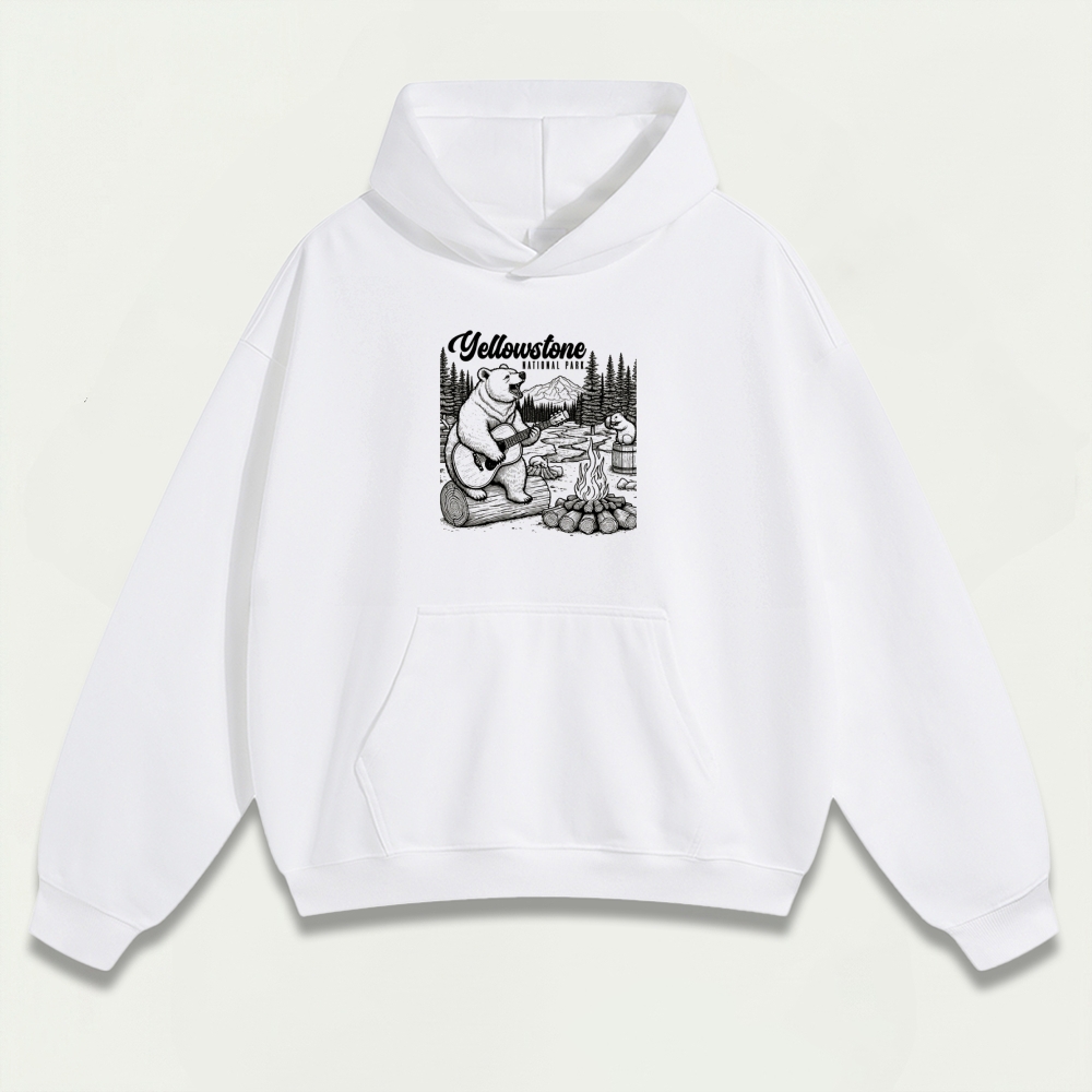 Yellowstone National Park Heavyweight Bear Hoodie-HikeVista