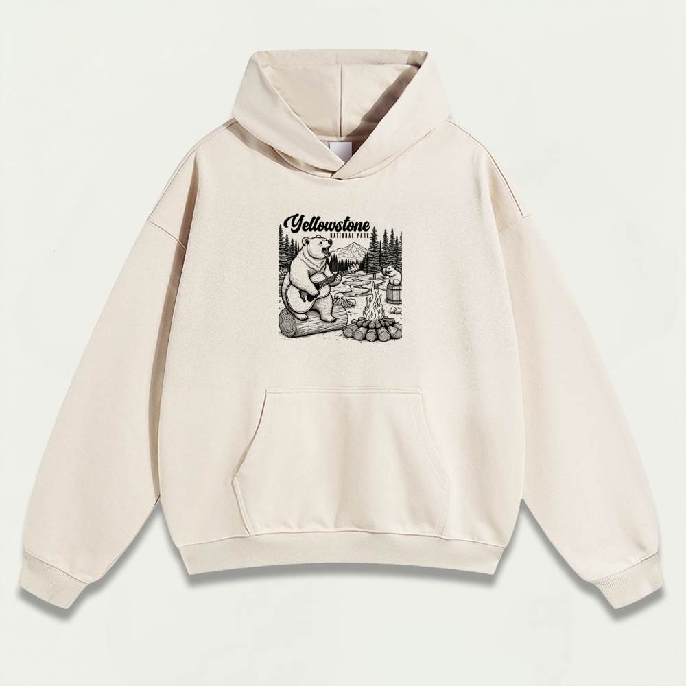 Yellowstone National Park Heavyweight Bear Hoodie-HikeVista