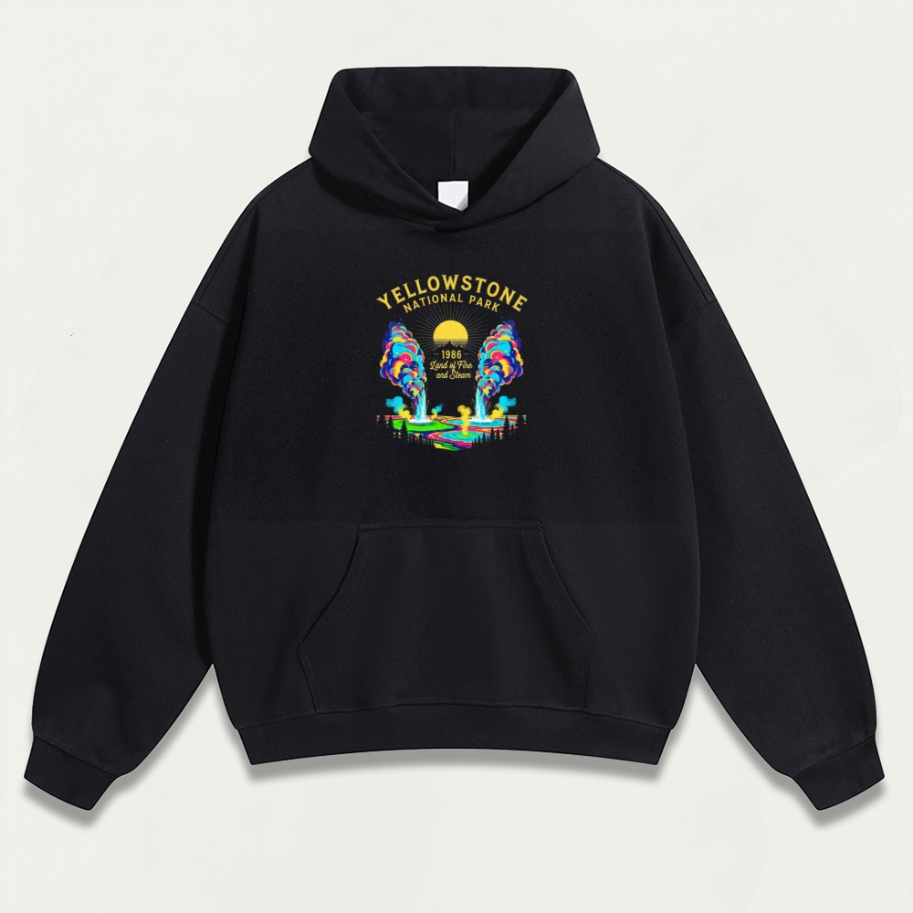 Yellowstone National Park Heavyweight Trail Hoodie-HikeVista