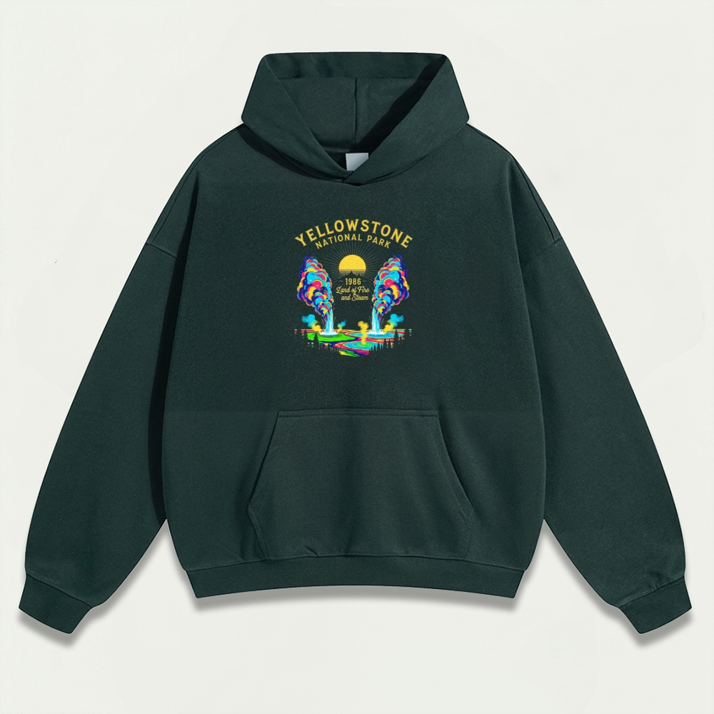 Yellowstone National Park Heavyweight Trail Hoodie-HikeVista