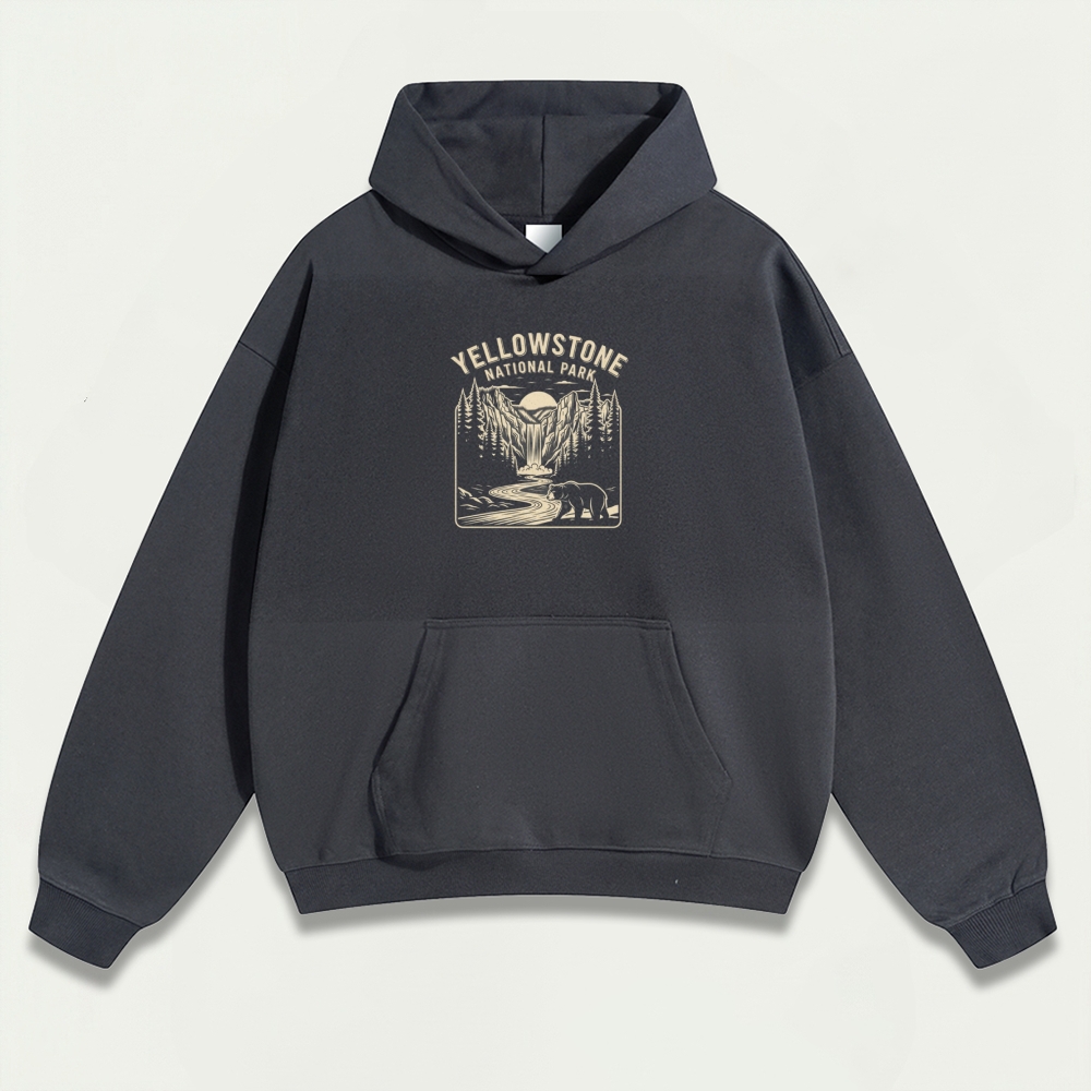 Yellowstone National Park Heavyweight Trail Hoodie-HikeVista