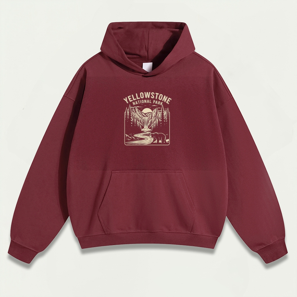 Yellowstone National Park Heavyweight Trail Hoodie-HikeVista