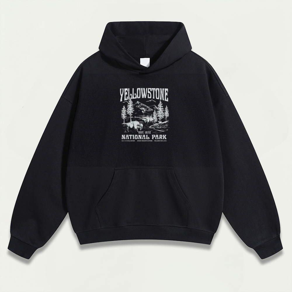 Yellowstone National Park Heavyweight Trail Hoodie-HikeVista