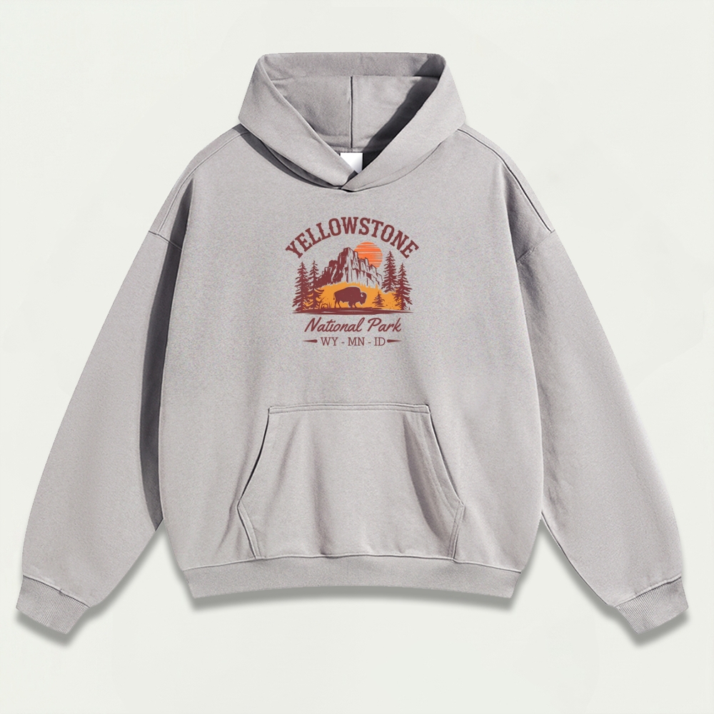 Yellowstone National Park Heavyweight Trail Hoodie-HikeVista