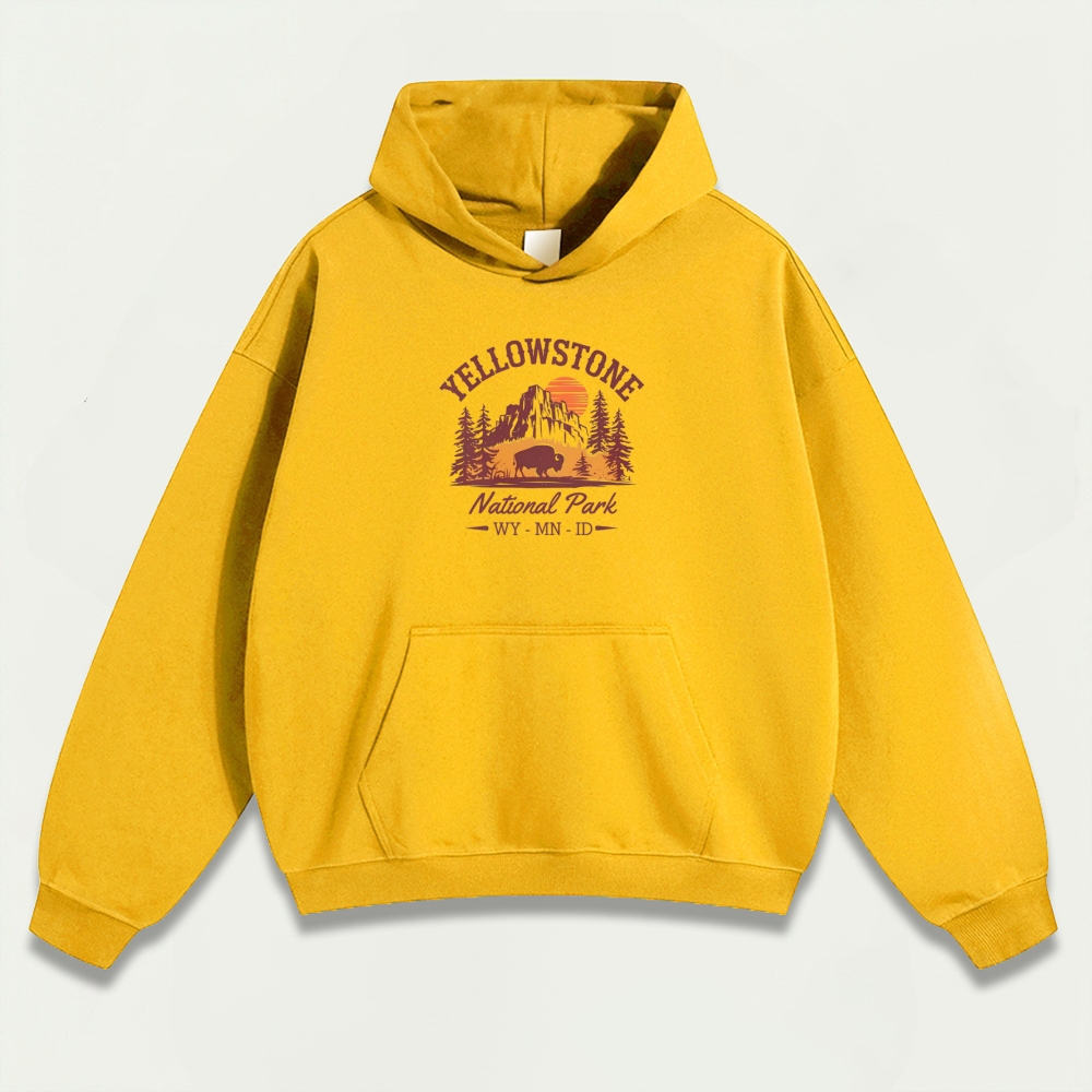 Yellowstone National Park Heavyweight Trail Hoodie-HikeVista