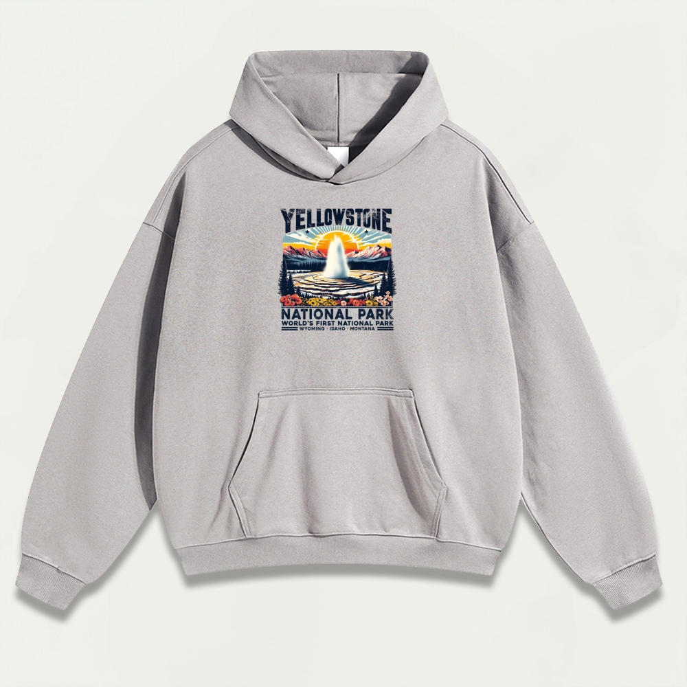 Yellowstone National Park Heavyweight Trail Hoodie-HikeVista