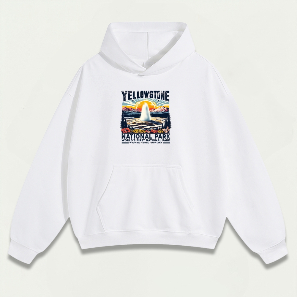 Yellowstone National Park Heavyweight Trail Hoodie-HikeVista
