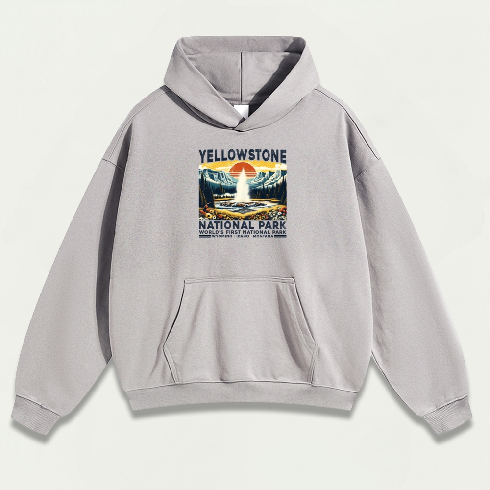 Yellowstone National Park Heavyweight Trail Hoodie-HikeVista