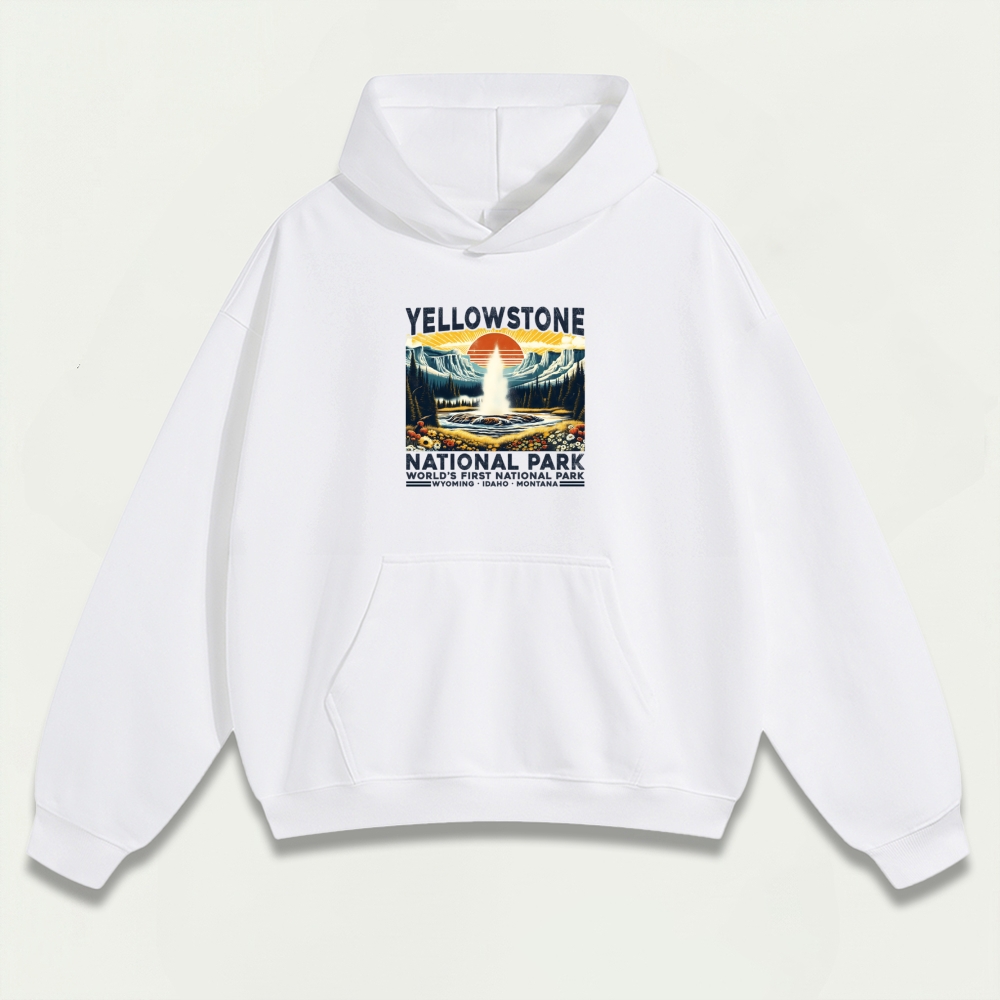 Yellowstone National Park Heavyweight Trail Hoodie-HikeVista