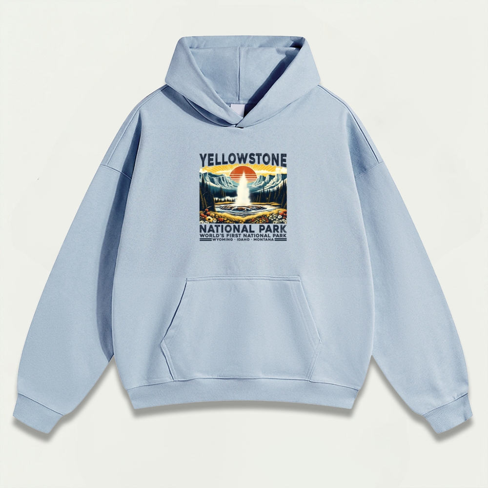 Yellowstone National Park Heavyweight Trail Hoodie-HikeVista