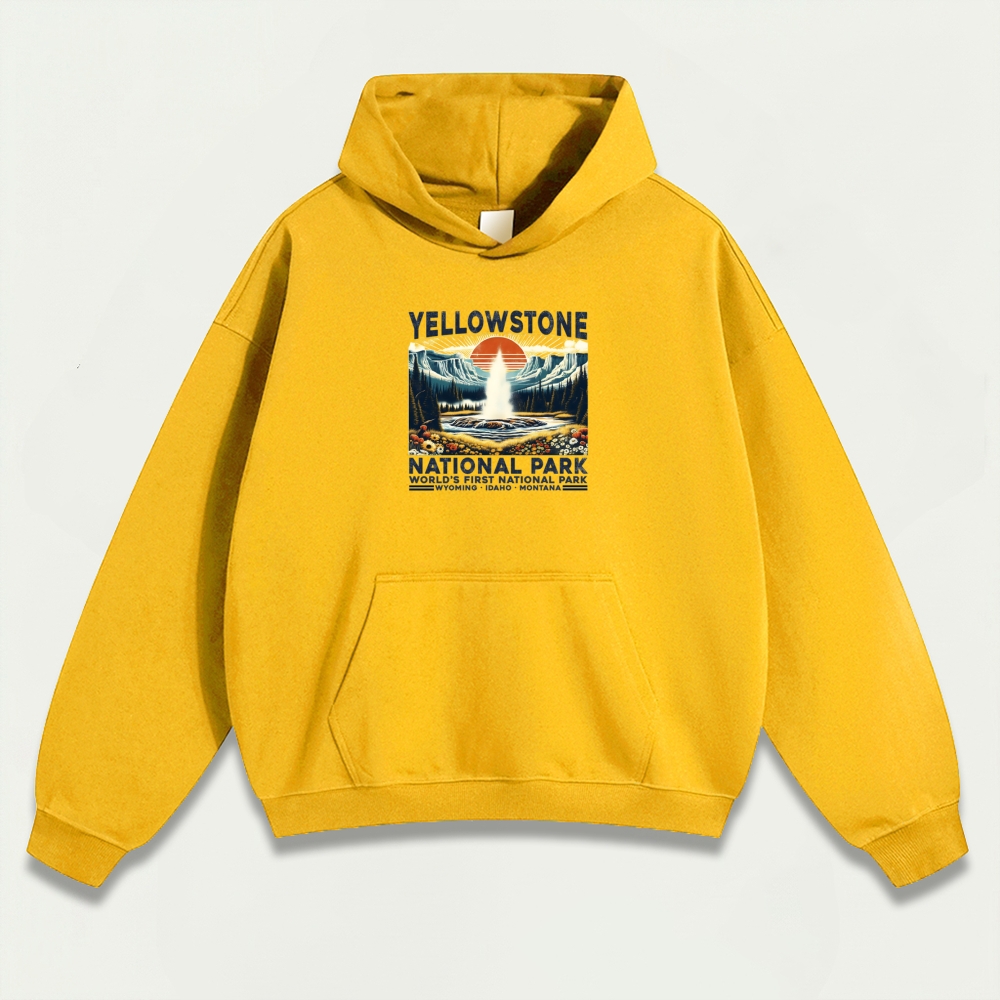 Yellowstone National Park Heavyweight Trail Hoodie-HikeVista