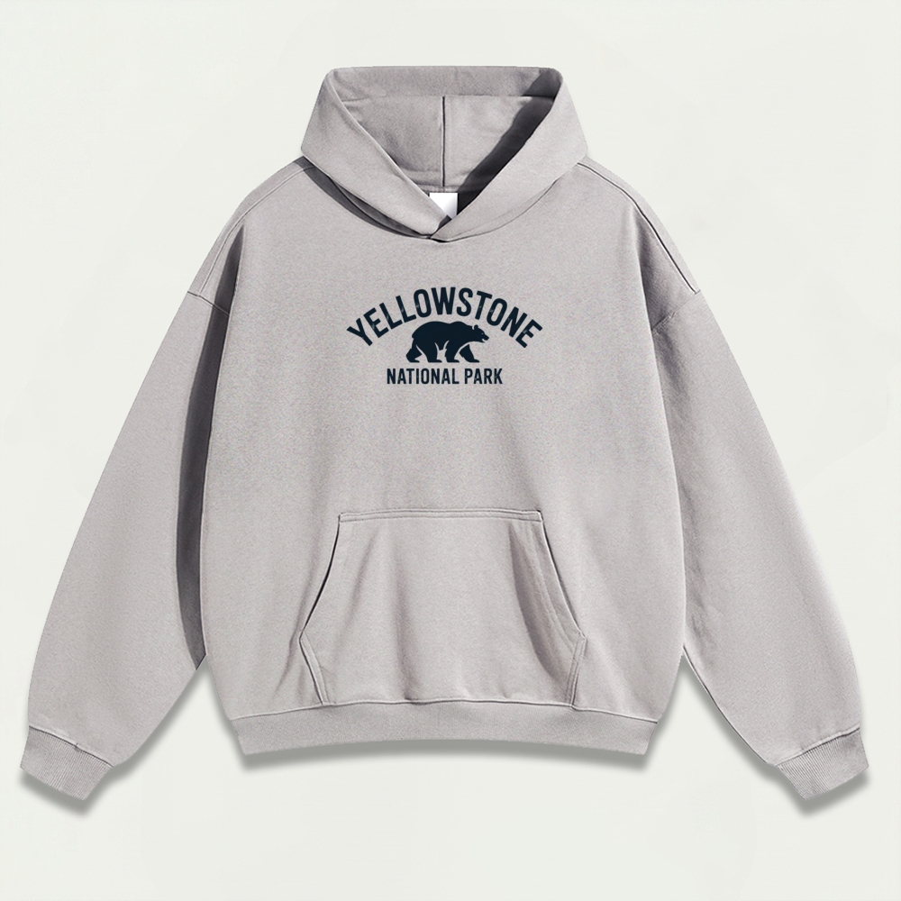 Yellowstone National Park Heavyweight Bison Hoodie-HikeVista