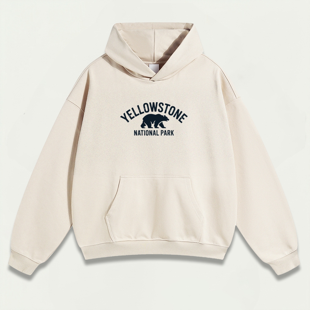 Yellowstone National Park Heavyweight Bison Hoodie-HikeVista