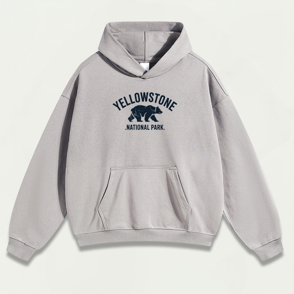 Yellowstone National Park Heavyweight Bison Hoodie-HikeVista
