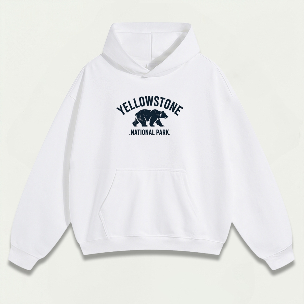 Yellowstone National Park Heavyweight Bison Hoodie-HikeVista