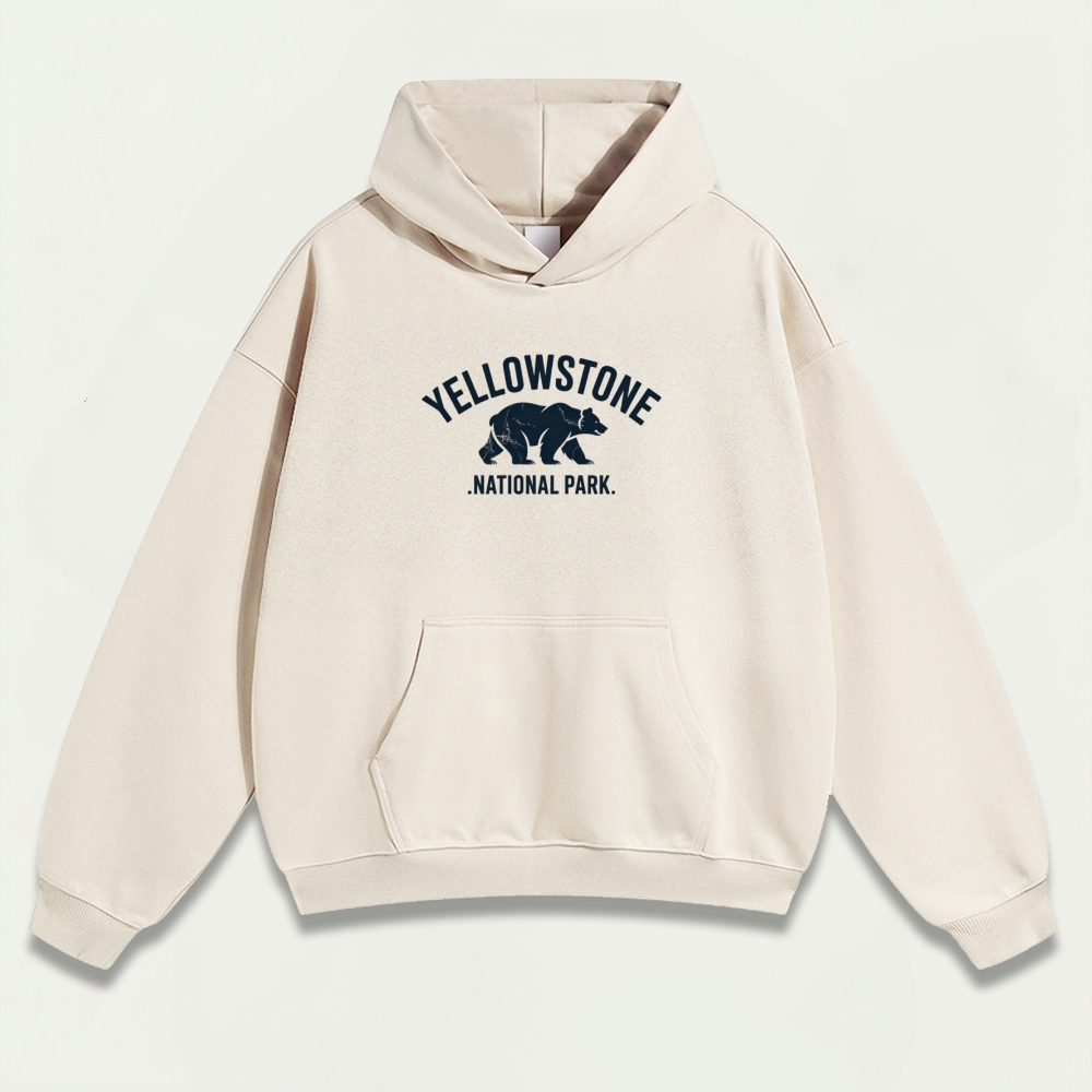 Yellowstone National Park Heavyweight Bison Hoodie-HikeVista