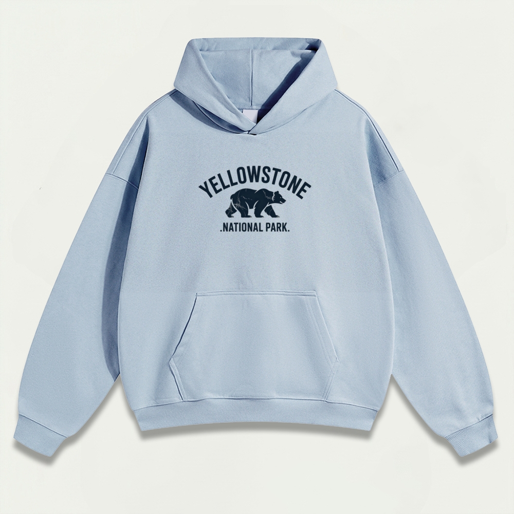 Yellowstone National Park Heavyweight Bison Hoodie-HikeVista