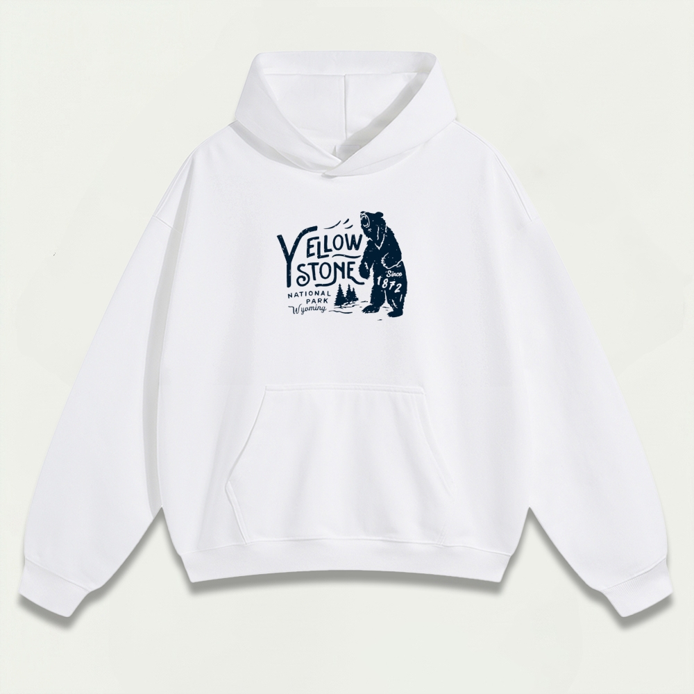 Yellowstone National Park Heavyweight Bear Hoodie-HikeVista