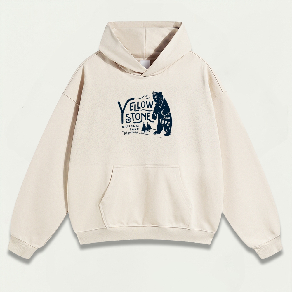Yellowstone National Park Heavyweight Bear Hoodie-HikeVista