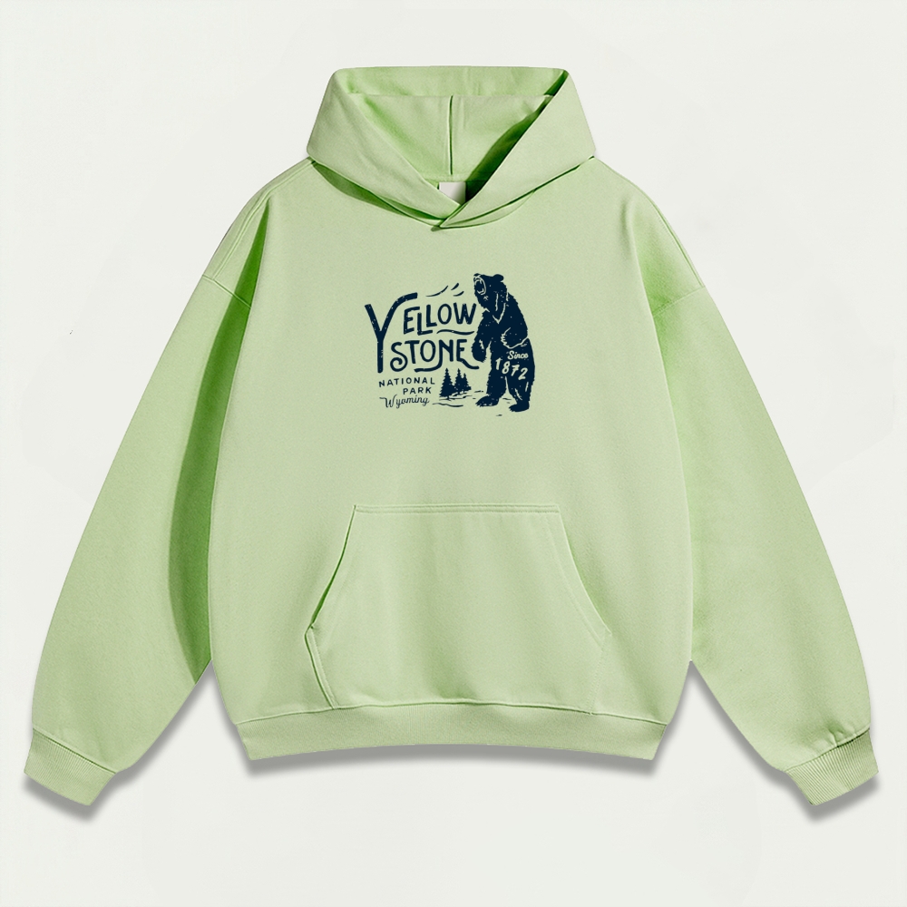 Yellowstone National Park Heavyweight Bear Hoodie-HikeVista