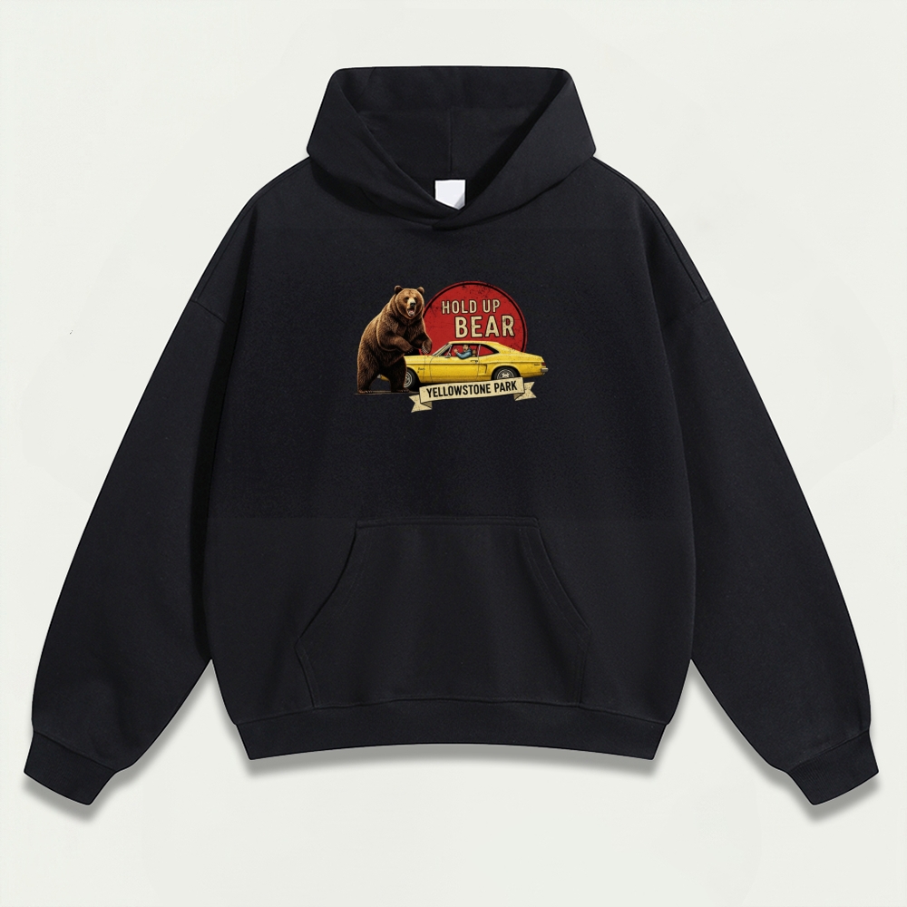 Yellowstone National Park Heavyweight Bear Hoodie-HikeVista