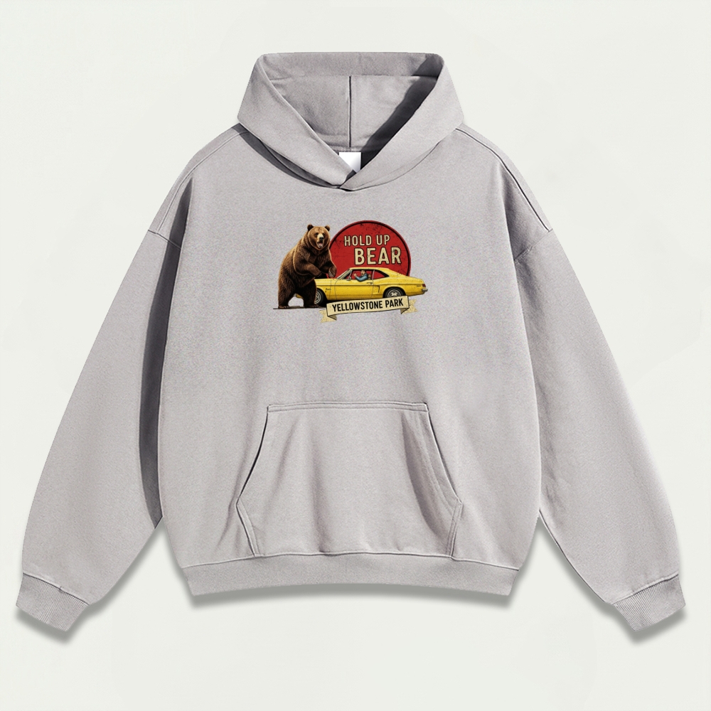 Yellowstone National Park Heavyweight Bear Hoodie-HikeVista