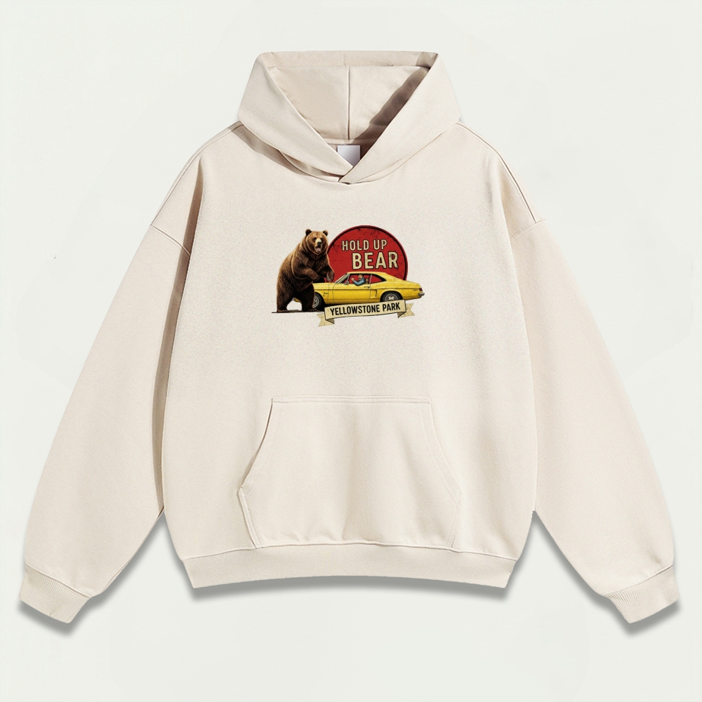 Yellowstone National Park Heavyweight Bear Hoodie-HikeVista