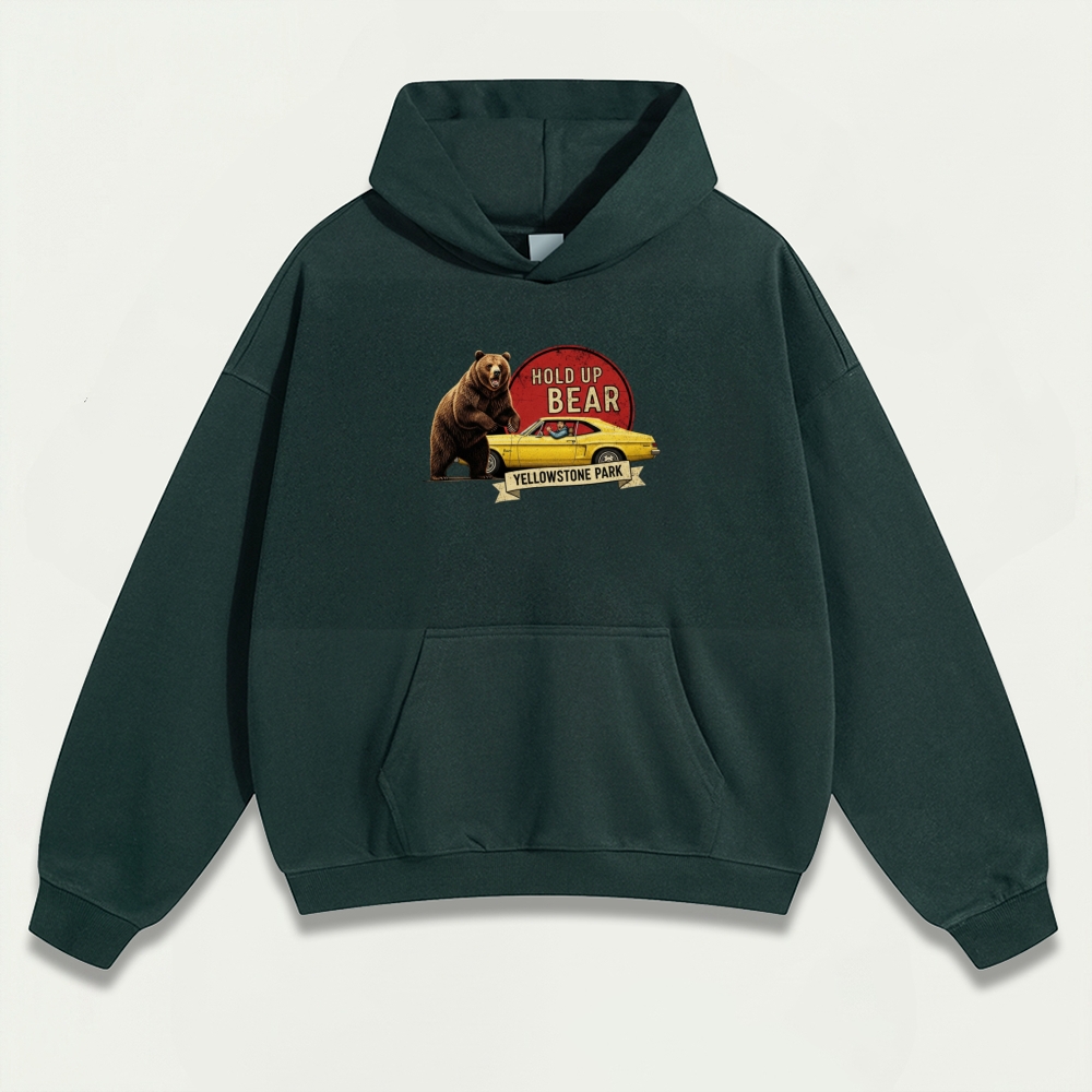 Yellowstone National Park Heavyweight Bear Hoodie-HikeVista