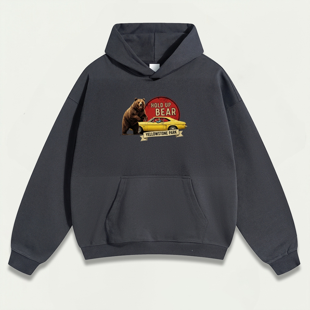 Yellowstone National Park Heavyweight Bear Hoodie-HikeVista