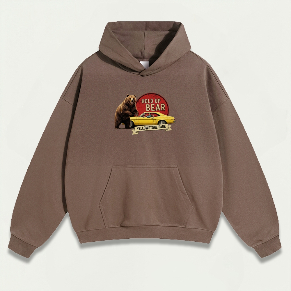 Yellowstone National Park Heavyweight Bear Hoodie-HikeVista