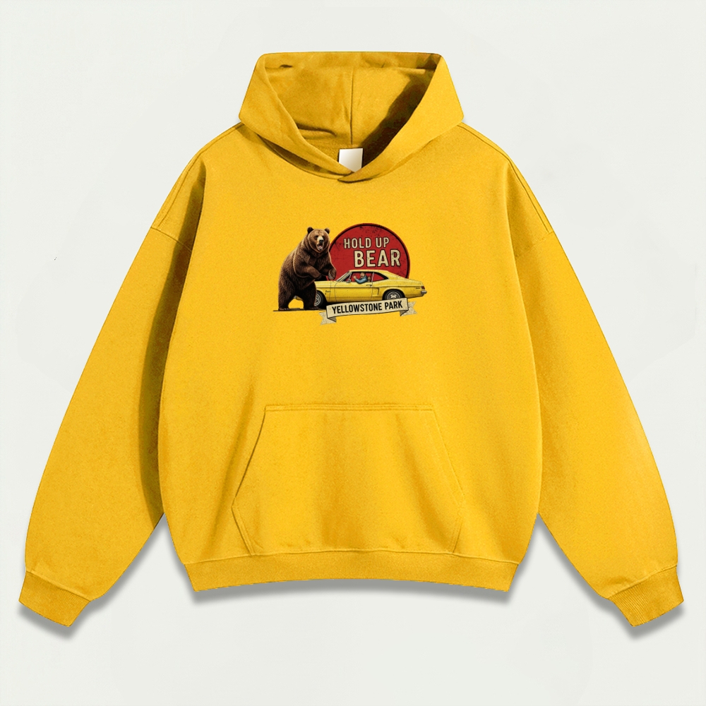 Yellowstone National Park Heavyweight Bear Hoodie-HikeVista