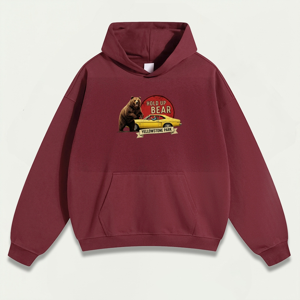 Yellowstone National Park Heavyweight Bear Hoodie-HikeVista