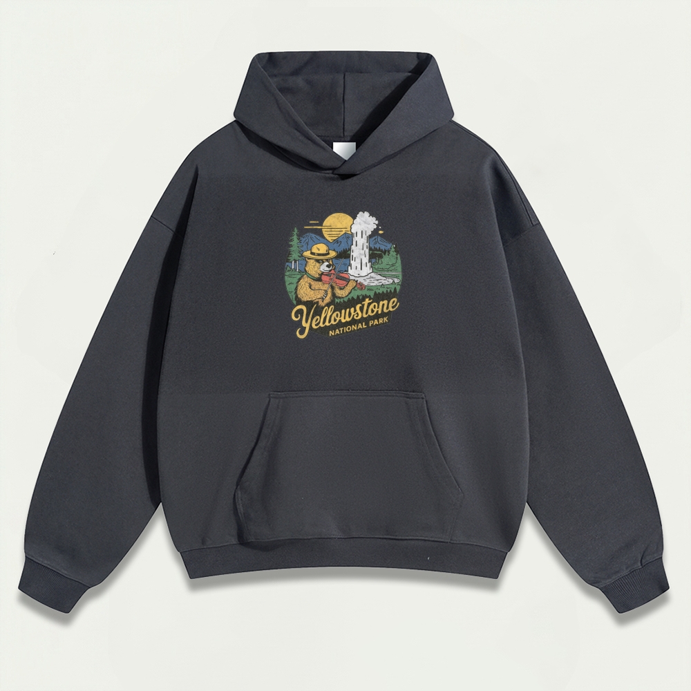 Yellowstone National Park Heavyweight Trail Hoodie-HikeVista