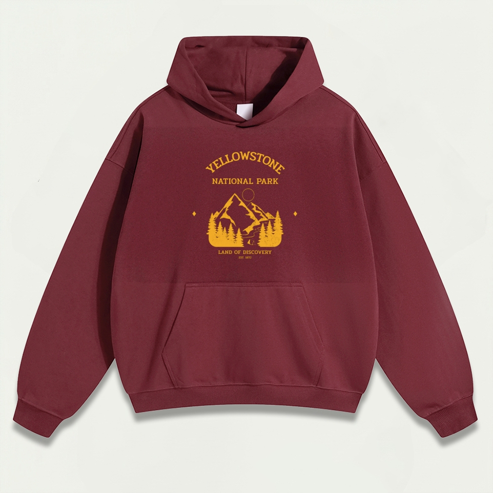 Yellowstone National Park Heavyweight Trail Hoodie-HikeVista