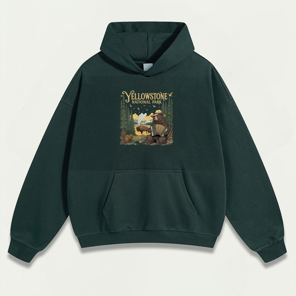 Yellowstone National Park Heavyweight Trail Hoodie-HikeVista