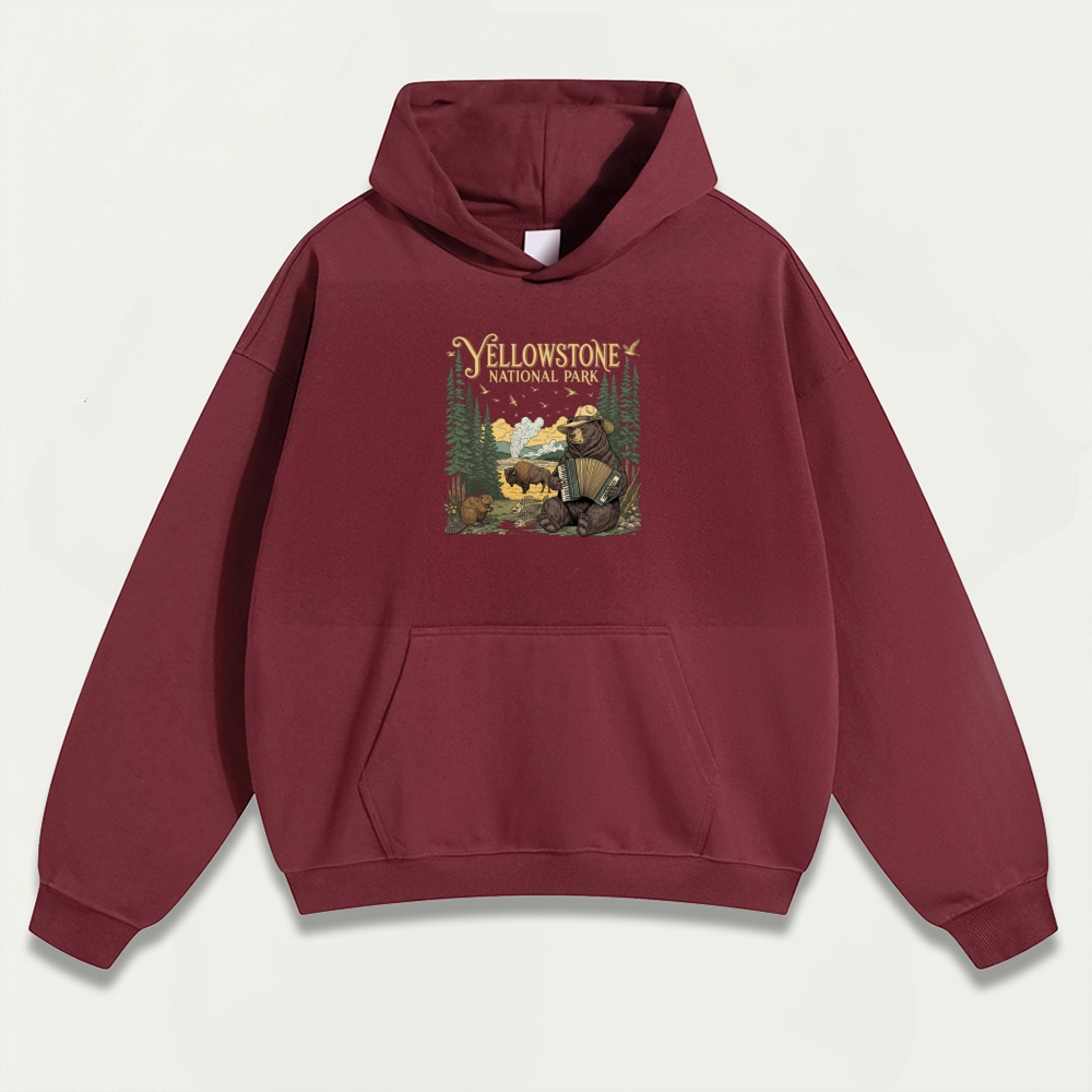 Yellowstone National Park Heavyweight Trail Hoodie-HikeVista