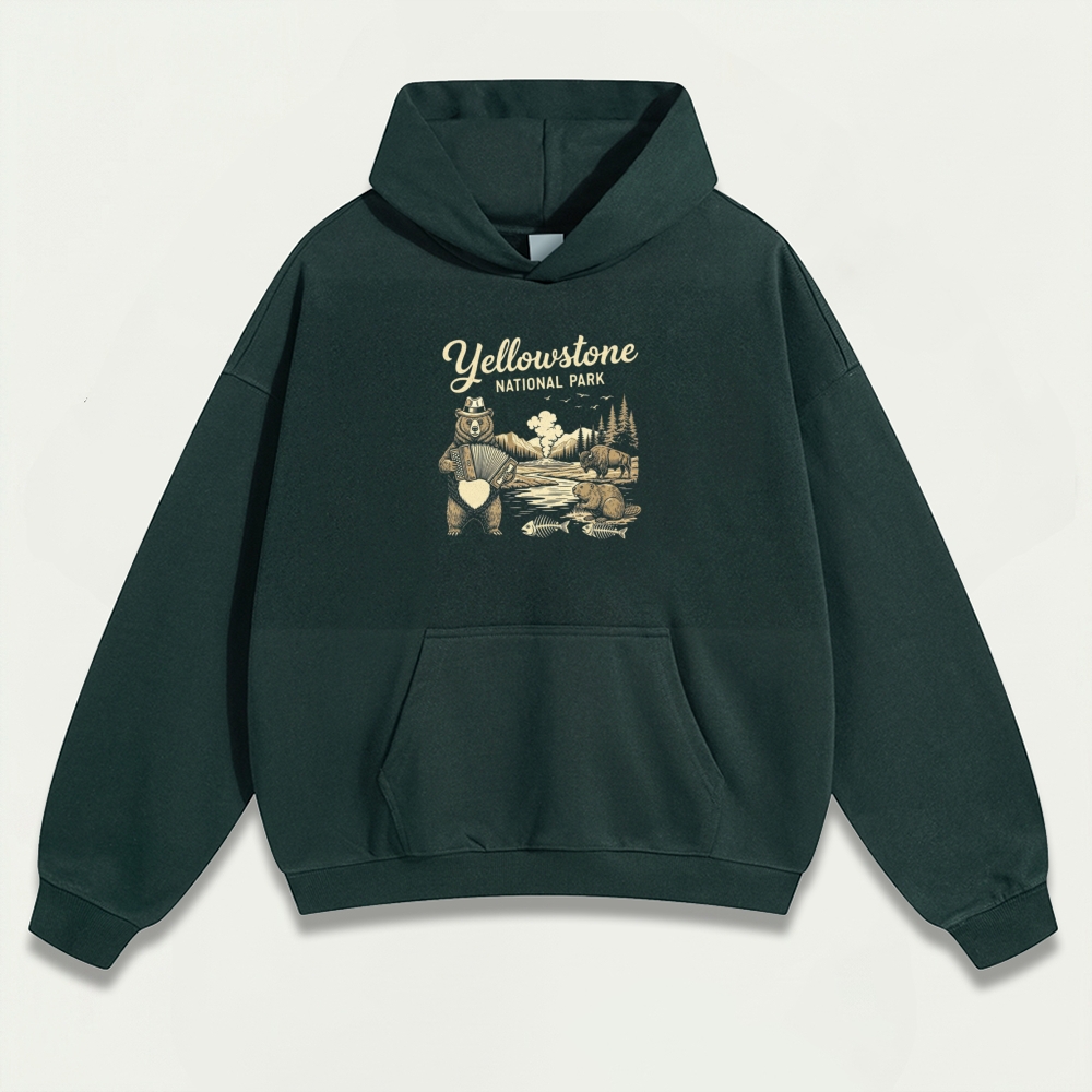 Yellowstone National Park Heavyweight Trail Hoodie-HikeVista