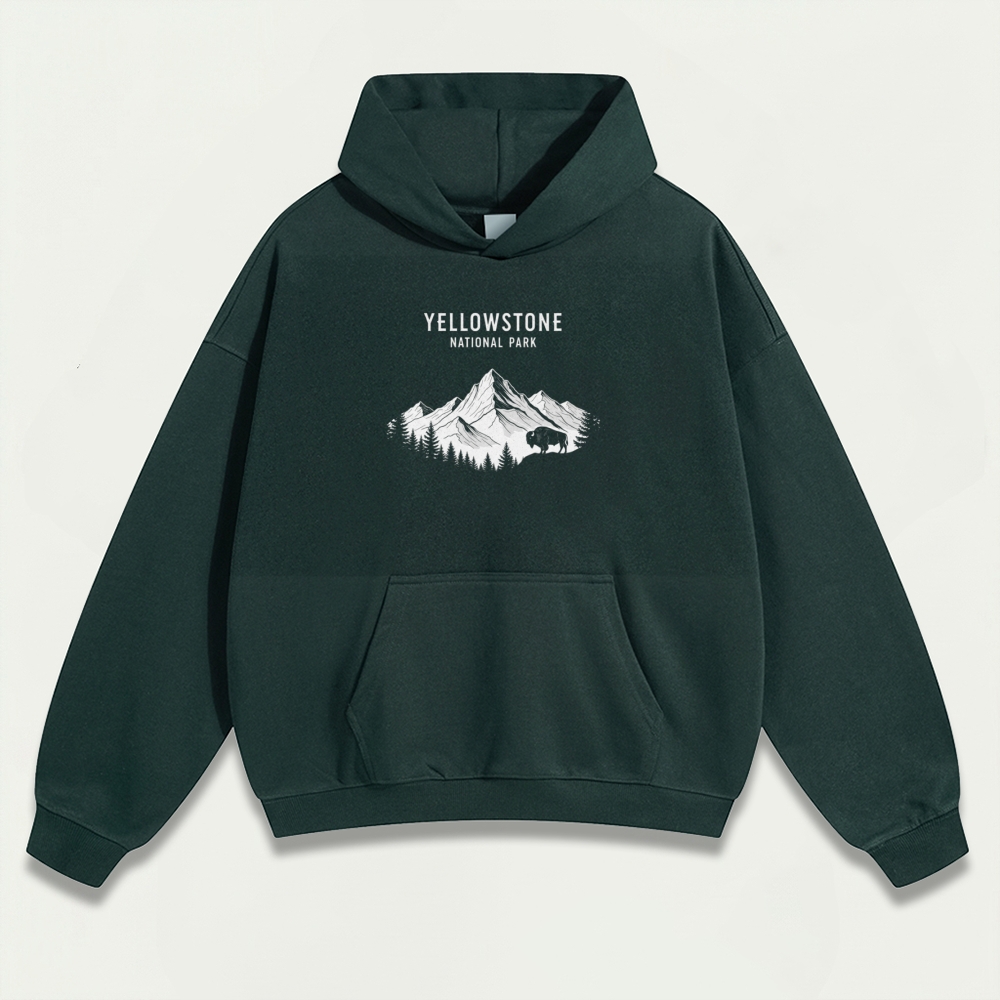 Yellowstone National Park Heavyweight Trail Hoodie-HikeVista