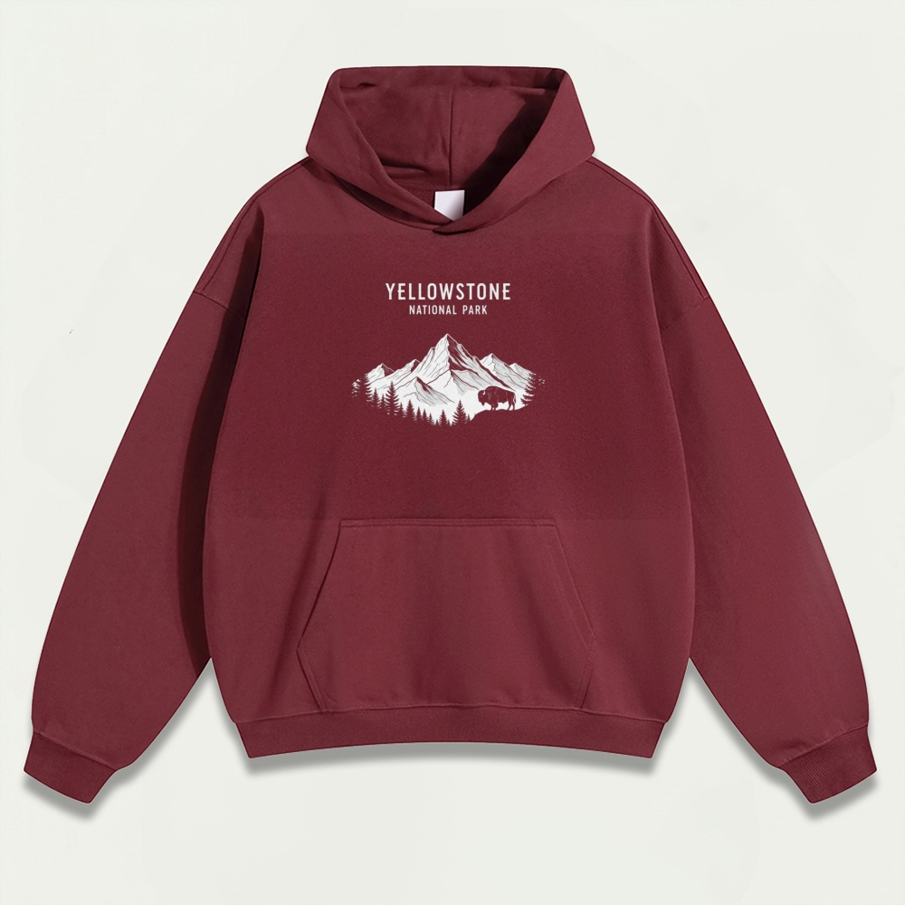 Yellowstone National Park Heavyweight Trail Hoodie-HikeVista