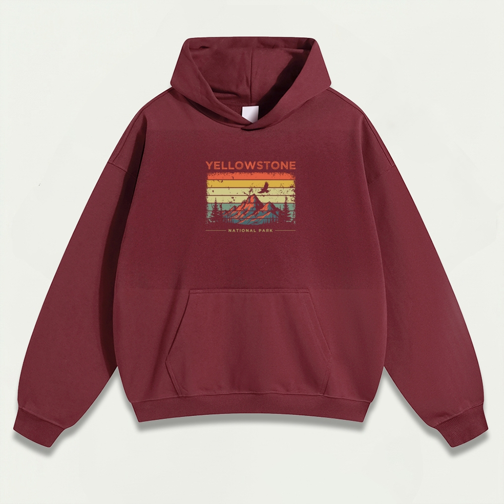 Yellowstone National Park Heavyweight Trail Hoodie-HikeVista