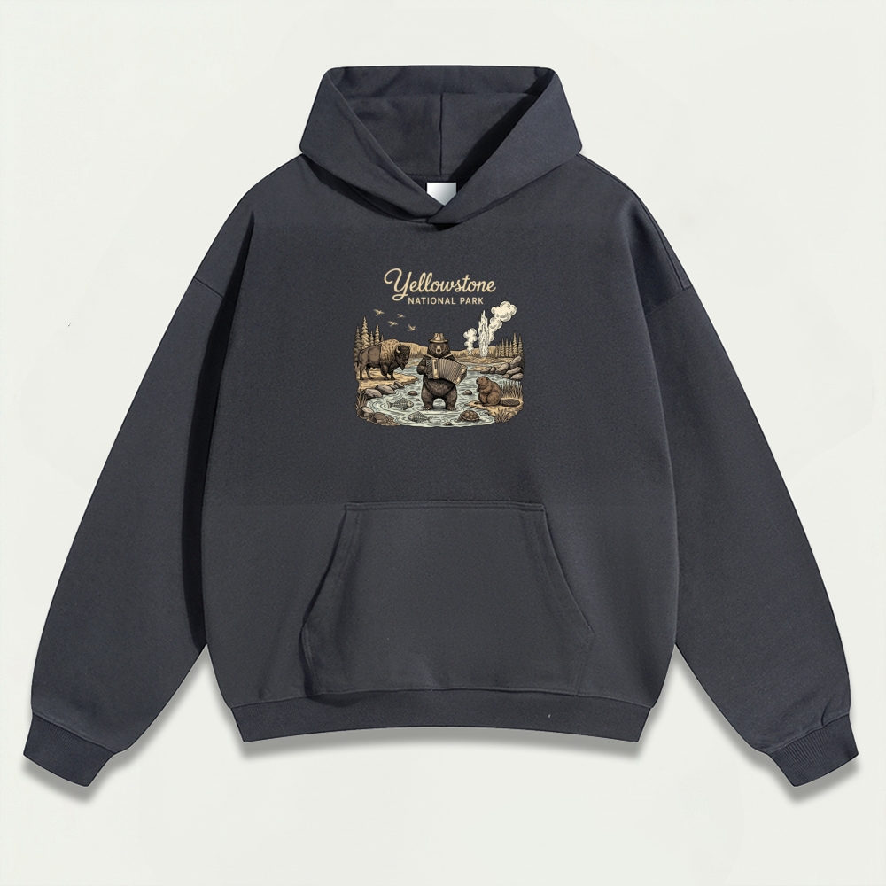 Yellowstone National Park Heavyweight Trail Hoodie-HikeVista