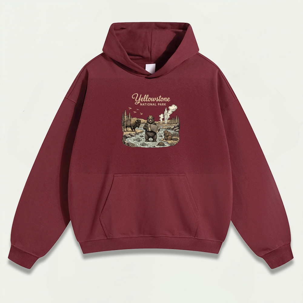 Yellowstone National Park Heavyweight Trail Hoodie-HikeVista