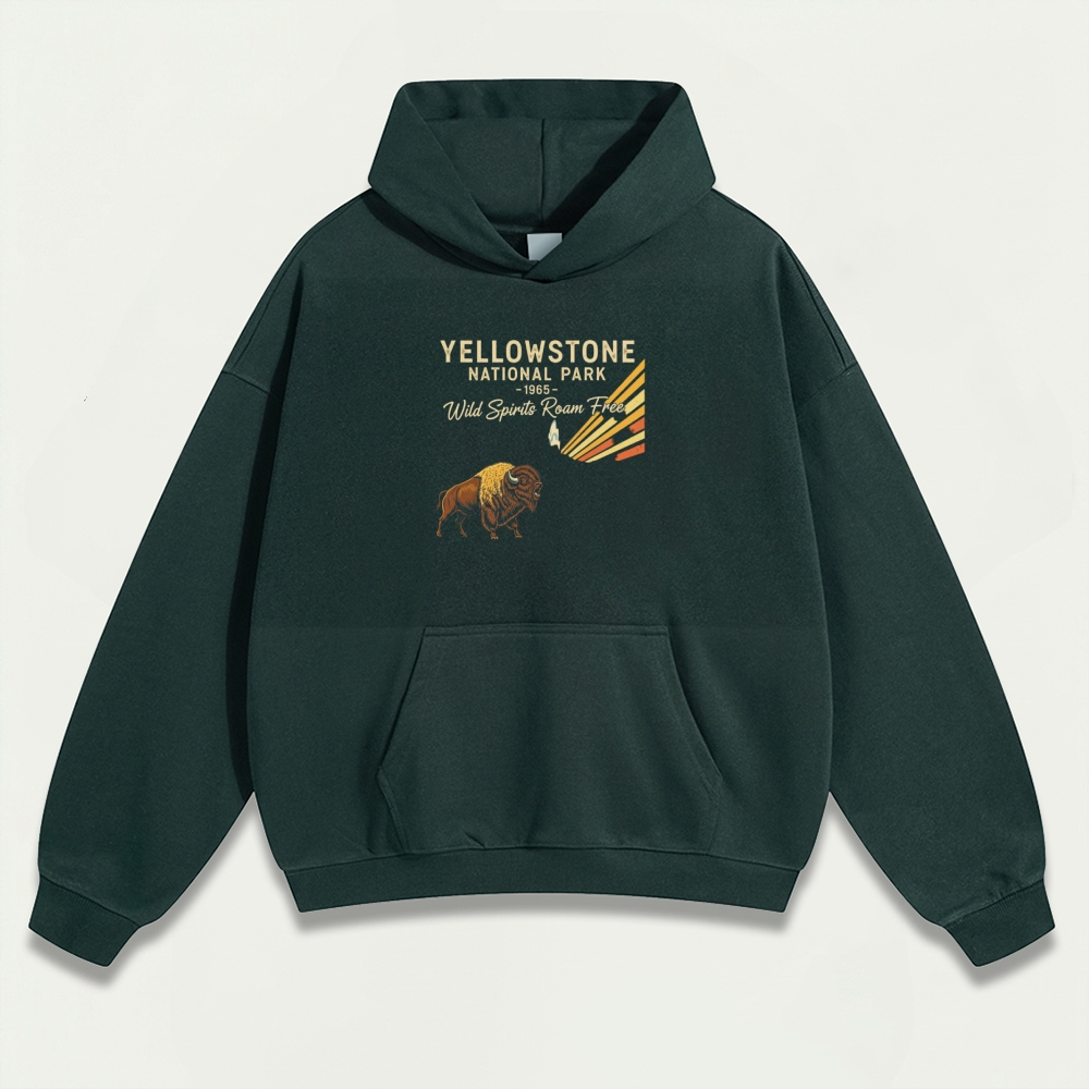 Yellowstone National Park Heavyweight Trail Hoodie-HikeVista