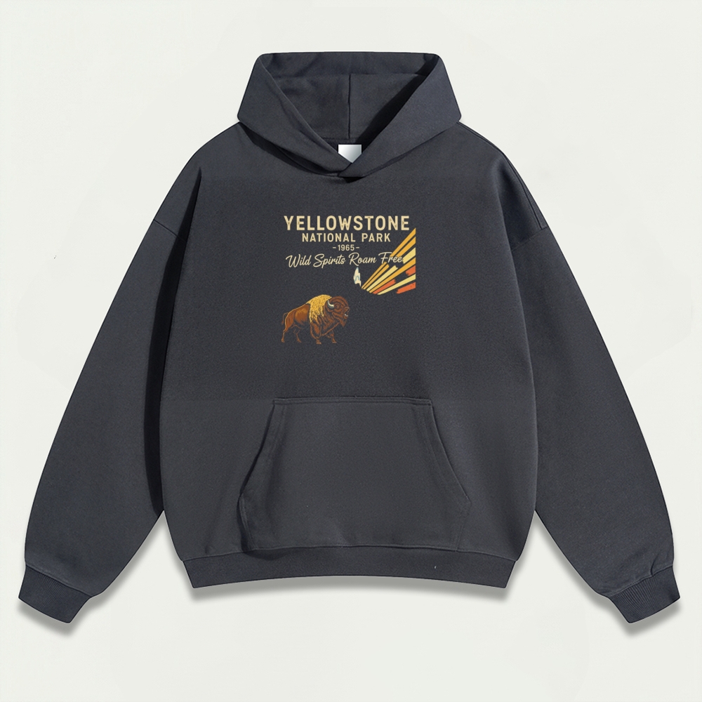 Yellowstone National Park Heavyweight Trail Hoodie-HikeVista