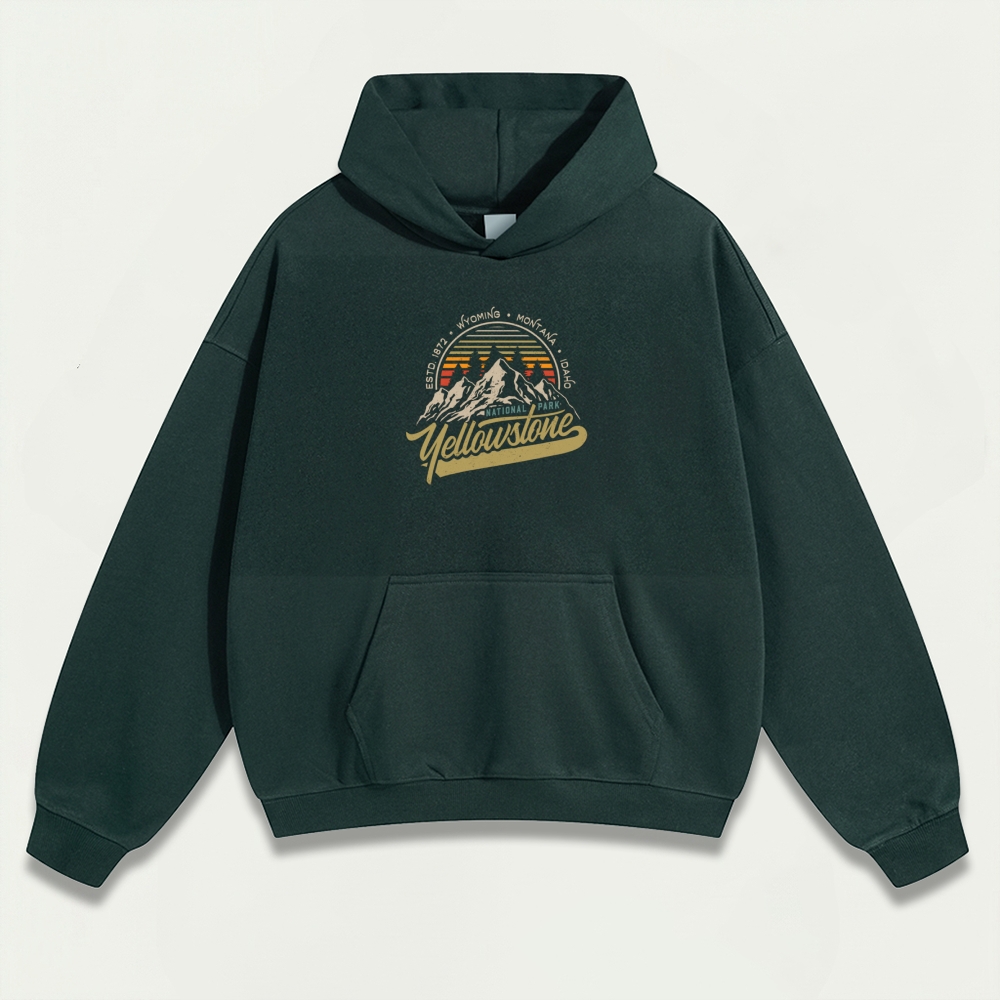 Yellowstone National Park Heavyweight Trail Hoodie-HikeVista