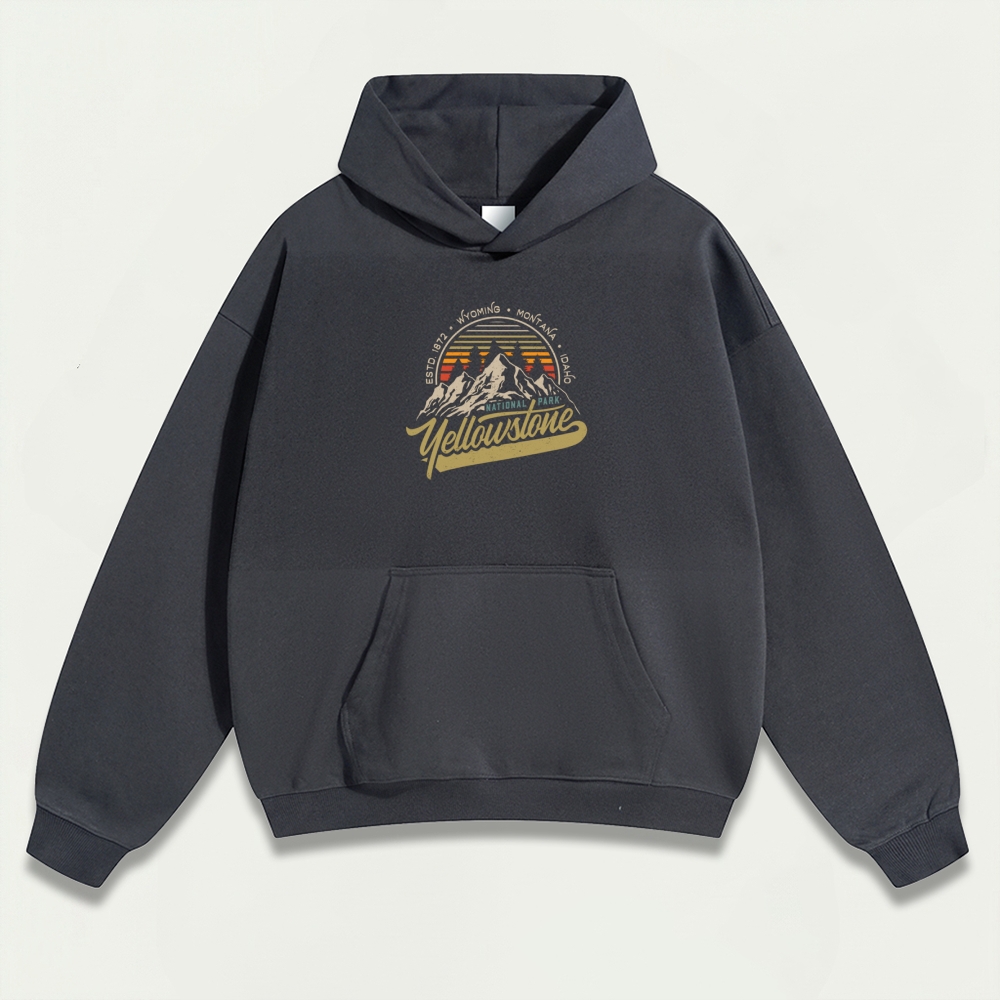 Yellowstone National Park Heavyweight Trail Hoodie-HikeVista