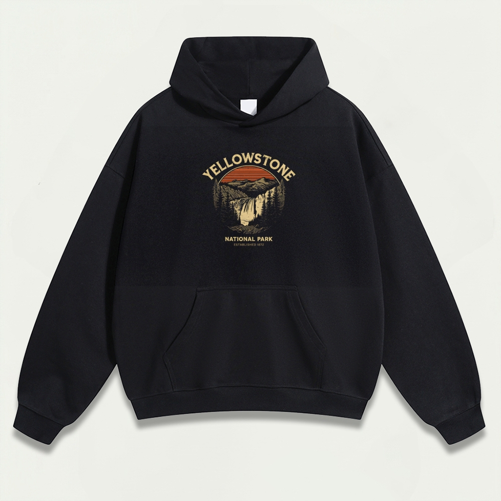 Yellowstone National Park Heavyweight Trail Hoodie-HikeVista