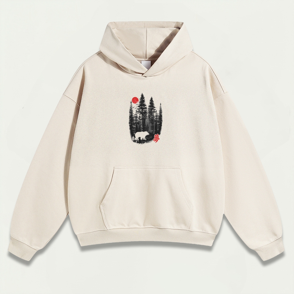 Bear In The Woods Heavyweight Trail Hoodie-HikeVista